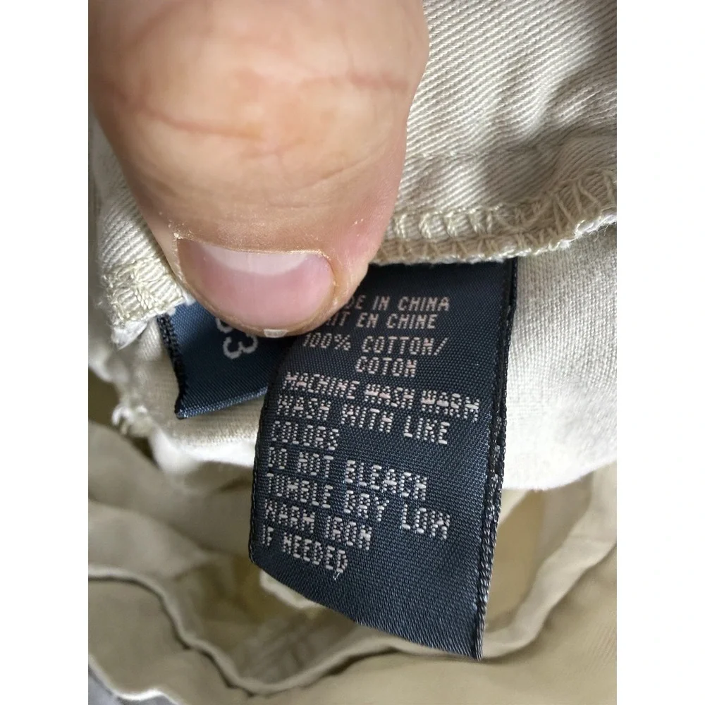 Vintage Polo Ralph Lauren Tyler Shorts Mens 33*/8 Off White Chino Double Pleated